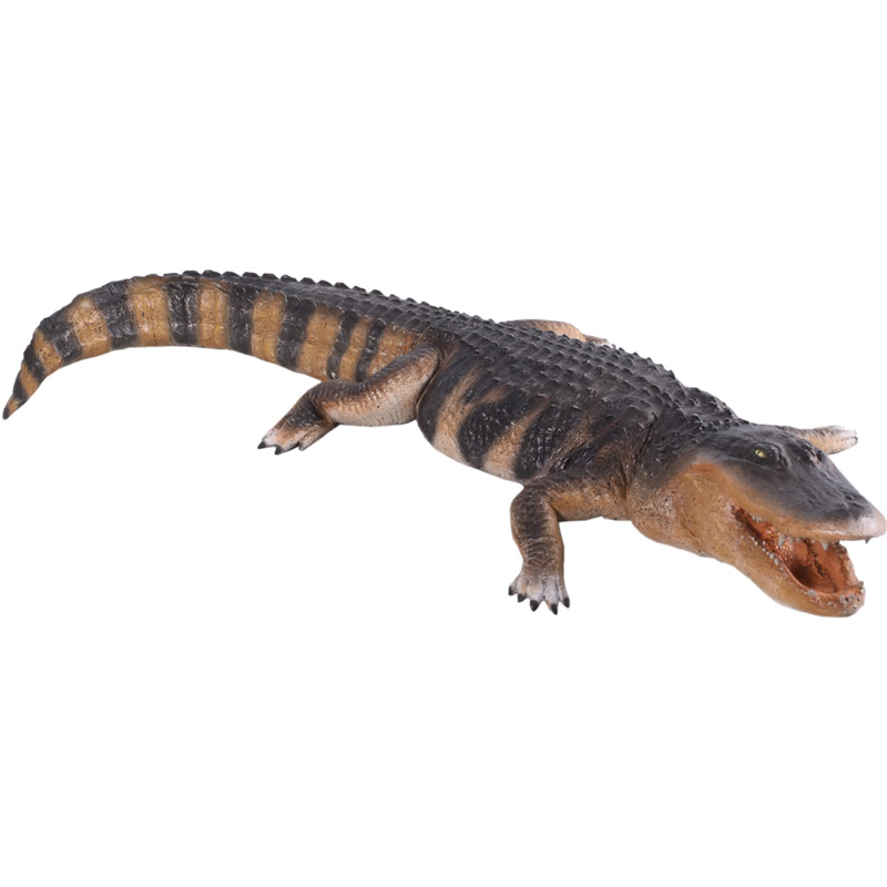 アメリカ鰐の雄姿 American Alligator 8ft. FRPアートオブジェ【商品番号：m-fr080142】